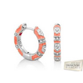 Lauren G. Adams Daisy Love Huggie Earrings (Coral Pink)